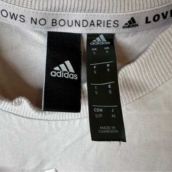 adidas U Co G T Funny Printing Sports Round Neck Short Sleeve Pink T-Shirt - Picture 9 of 12